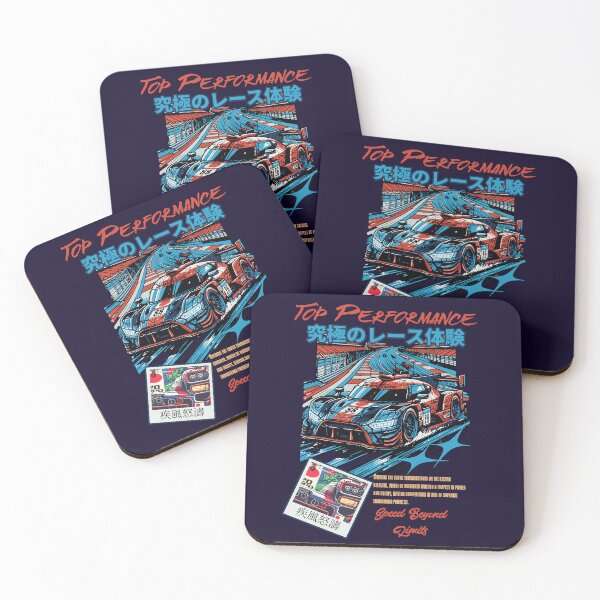 Item preview, Racing Car Speeding on Track Vibrant Poster designed and sold by IdeasDream.