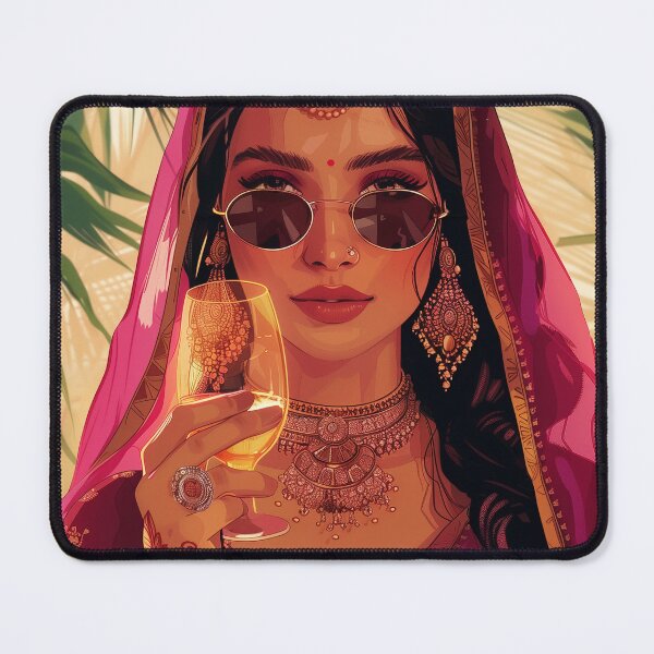 Item preview, Modern Indian Woman Drinking Art designed and sold by Rockwpapart.