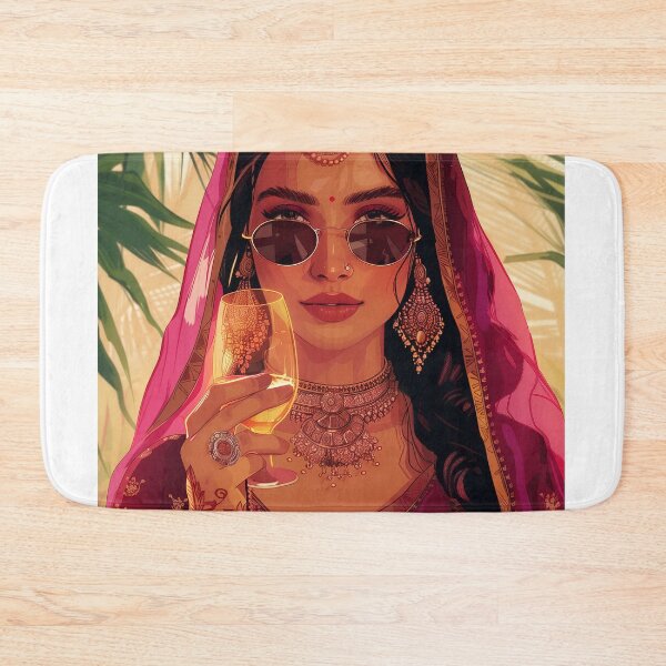Item preview, Modern Indian Woman Drinking Art designed and sold by Rockwpapart.