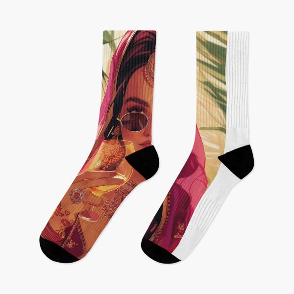 Item preview, Modern Indian Woman Drinking Art designed and sold by Rockwpapart.
