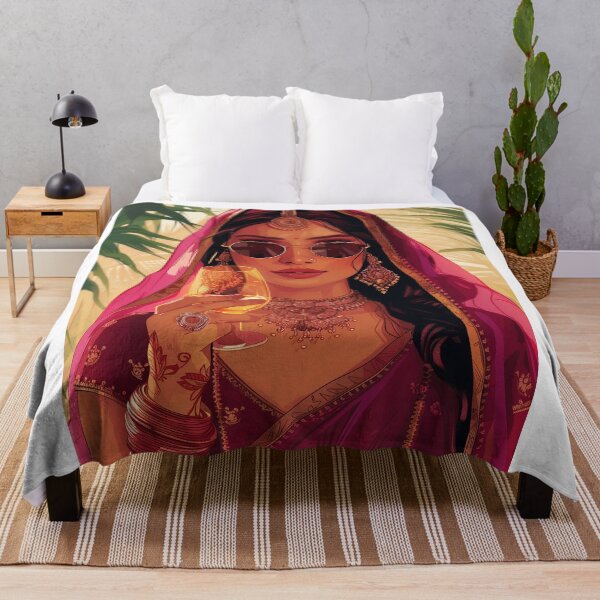 Item preview, Modern Indian Woman Drinking Art designed and sold by Rockwpapart.