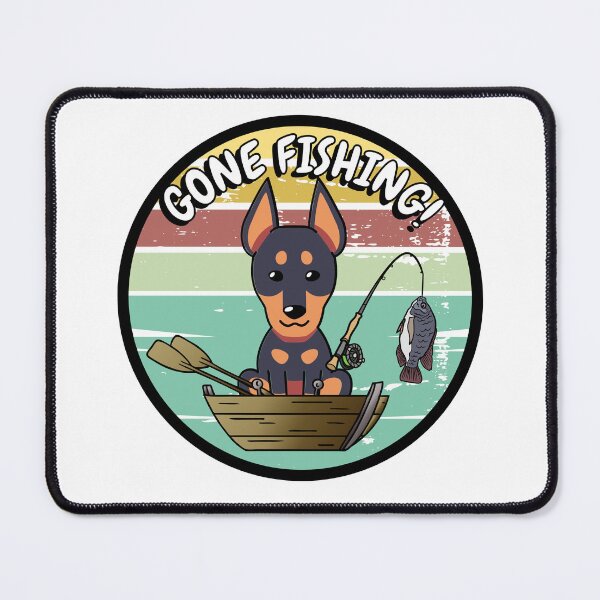 Item preview, Cute Guard dog has gone fishing designed and sold by Pet Station.