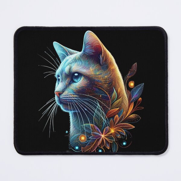 Item preview, A dazzling artistic painting of a cat illuminated in rainbow designed and sold by ROYAL-STAR.