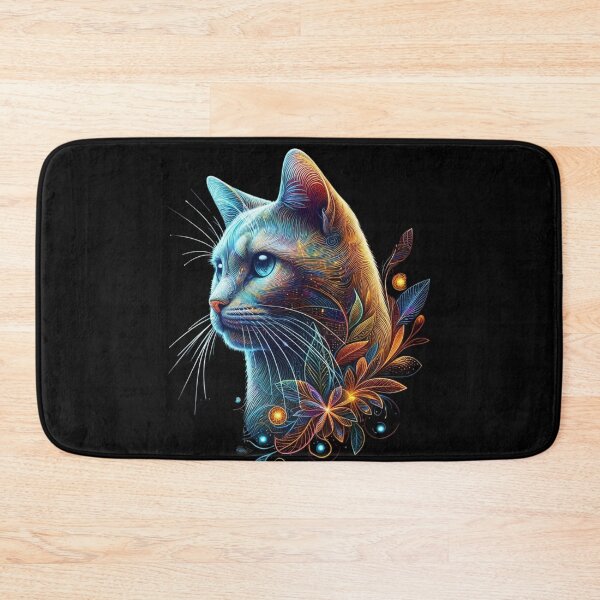 Item preview, A dazzling artistic painting of a cat illuminated in rainbow designed and sold by ROYAL-STAR.