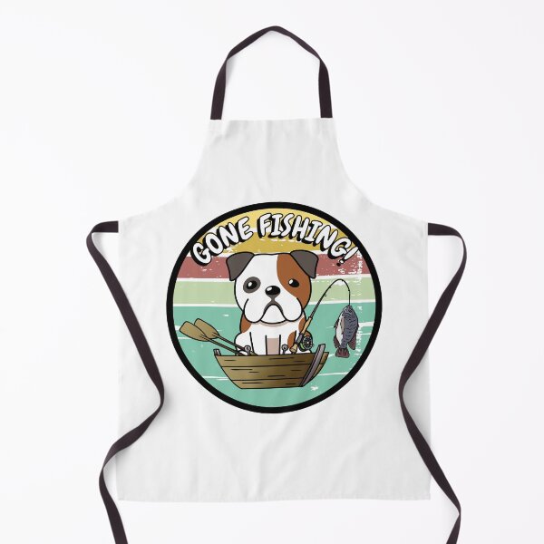 Item preview, Cute Bulldog has gone fishing designed and sold by Pet Station.