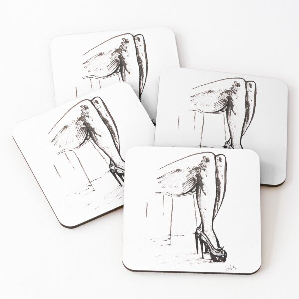 Item preview, Legs & Heels Ink Painting Artwork Print Design Sticker designed and sold by Erotic-ink-au.