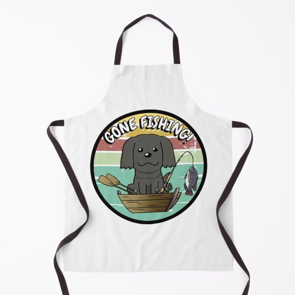 Item preview, Cute Black dog has gone fishing designed and sold by Pet Station.
