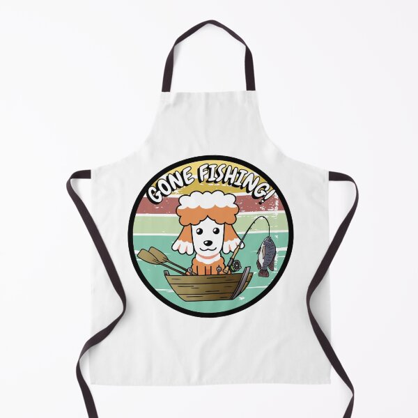 Item preview, Cute brown dog has gone fishing designed and sold by Pet Station.