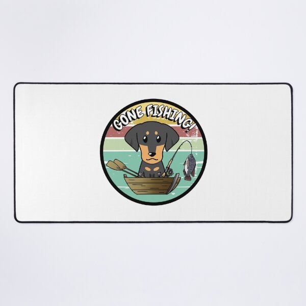 Item preview, Cute Dachshund has gone fishing designed and sold by Pet Station.