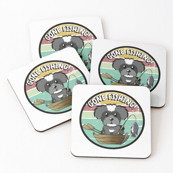 Item preview, Cute Schnauzer has gone fishing designed and sold by Pet Station.