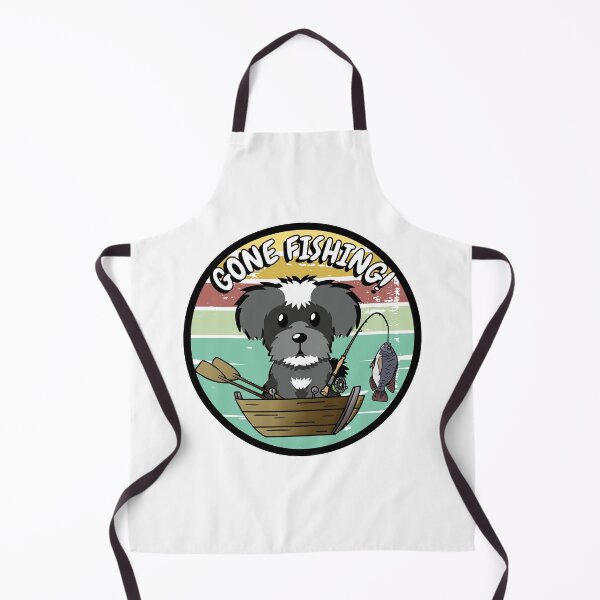 Item preview, Cute Schnauzer has gone fishing designed and sold by Pet Station.