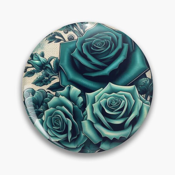 Item preview, Teal Baroque Inspired Roses designed and sold by DesignsByPrnces.