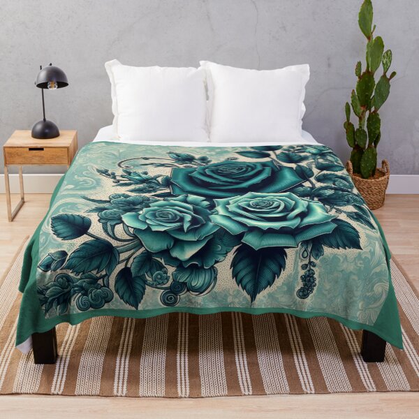 Item preview, Teal Baroque Inspired Roses designed and sold by DesignsByPrnces.