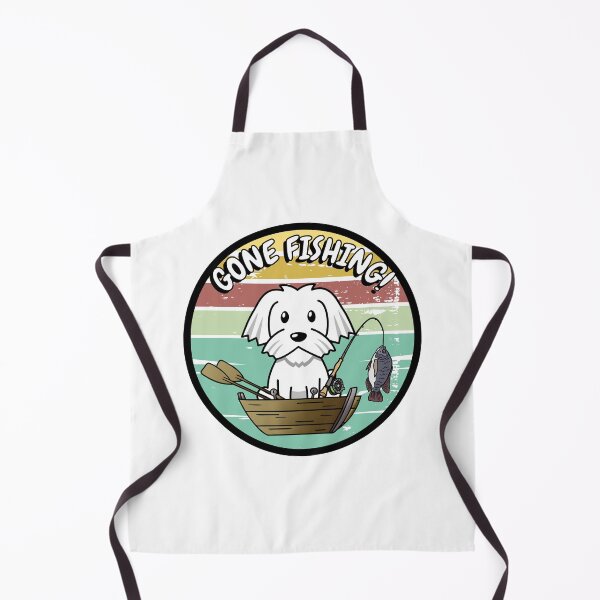 Item preview, Cute White dog has gone fishing designed and sold by Pet Station.