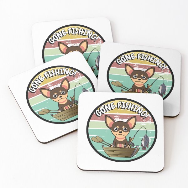 Item preview, Cute Small dog has gone fishing designed and sold by Pet Station.
