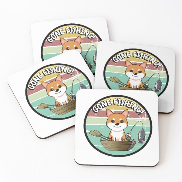 Item preview, Cute orange dog has gone fishing designed and sold by Pet Station.
