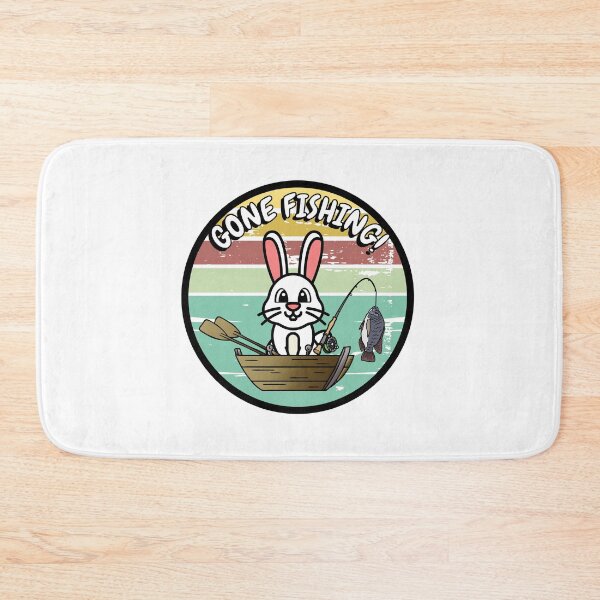Item preview, Cute white rabbit has gone fishing designed and sold by Pet Station.