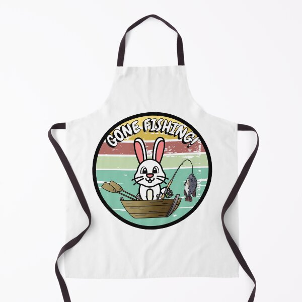 Item preview, Cute white rabbit has gone fishing designed and sold by Pet Station.