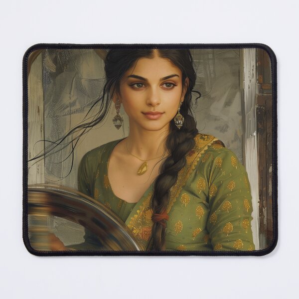 Item preview, Indian woman spinning silk designed and sold by Rockwpapart.