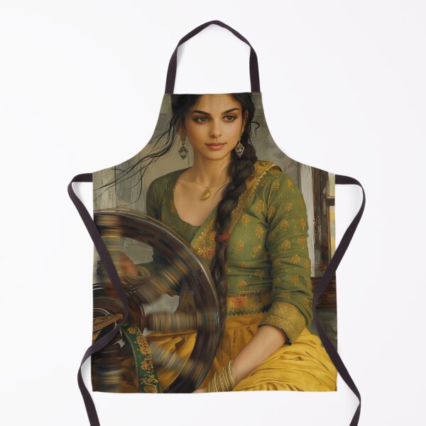 Item preview, Indian woman spinning silk designed and sold by Rockwpapart.