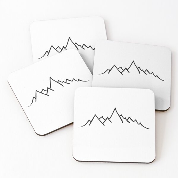 Item preview, Simple mountain line art designed and sold by MysticForest18.