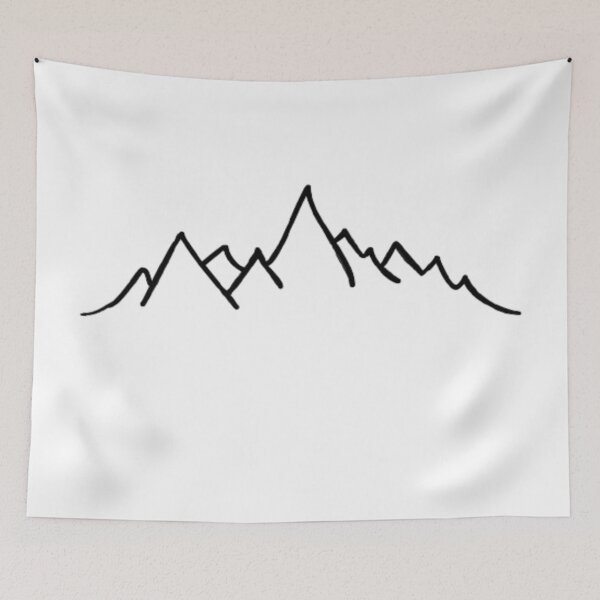 Item preview, Simple mountain line art designed and sold by MysticForest18.