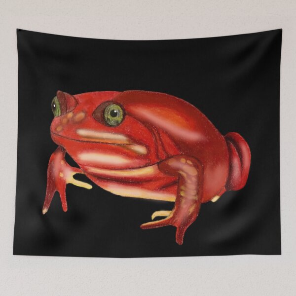 Item preview, Tomato Frog Drawing designed and sold by ArtAndBliss.