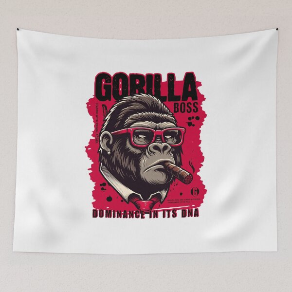 Item preview, Gorilla Boss Illustration with Cigar and Glasses designed and sold by IdeasDream.