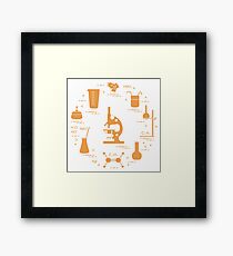 Chemistry scientific, education elements. Framed Print