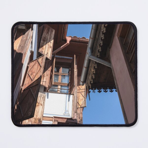 Item preview, Kissing Houses with Typical Oriel Windows in Old Town Plovdiv Bulgaria designed and sold by Georgia Mizuleva.