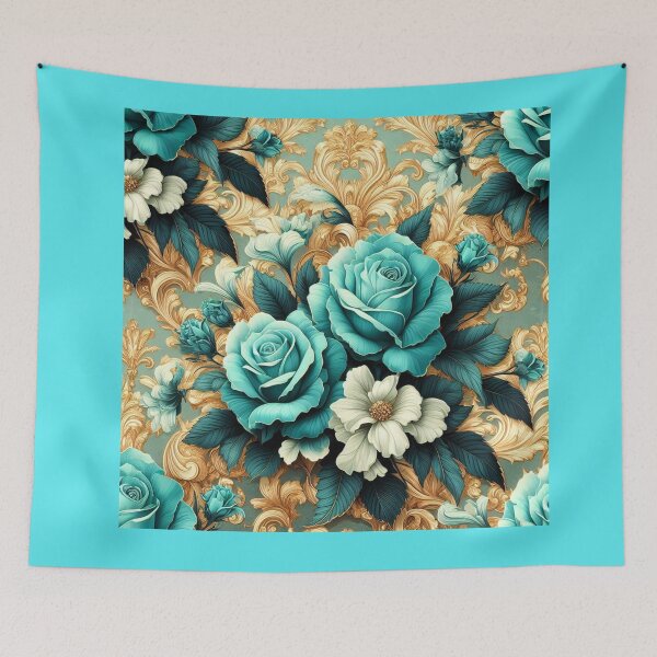 Item preview, Turquoise Baroque Inspired Roses designed and sold by DesignsByPrnces.