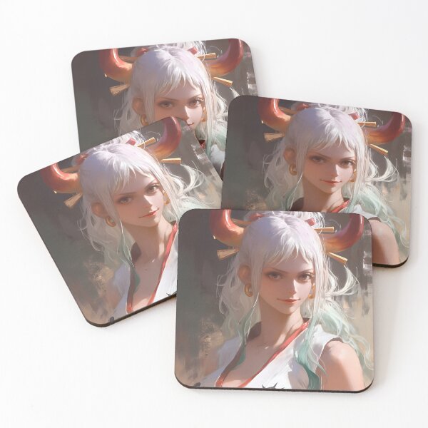 Item preview, Yamato OP Cute Anime Girl With Horns and Big Eyes, Long Hair, and a Sweet Smile – Oil Painting Style designed and sold by DGitaldreamgirl.