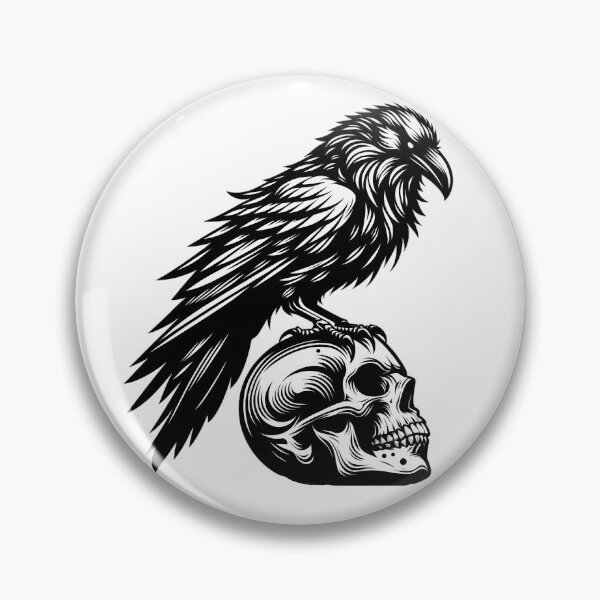 Item preview, Cuervo sobre una calavera designed and sold by Aurie2012.