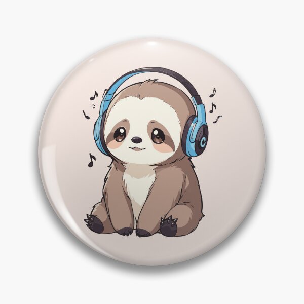 Item preview, Kawaii Cute Sloth Listening To Music designed and sold by Atlantico54.
