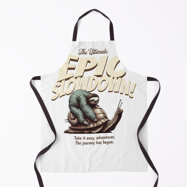Item preview, Sloth Riding Snail Humorous Adventure Illustration designed and sold by IdeasDream.
