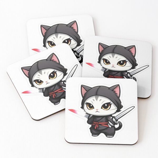 Aperçu de l'œuvre chat ninja créée et vendue par Kraneo-shop.