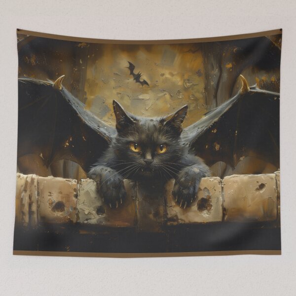 Item preview, Amber-Eyed Batcat designed and sold by Catloaf Art.