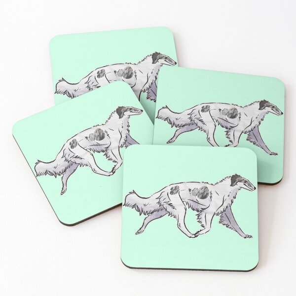 Item preview, Borzoi trottin’ (Silver Brindle) designed and sold by Sparklepupfaeri.