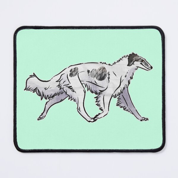 Item preview, Borzoi trottin’ (Silver Brindle) designed and sold by Sparklepupfaeri.