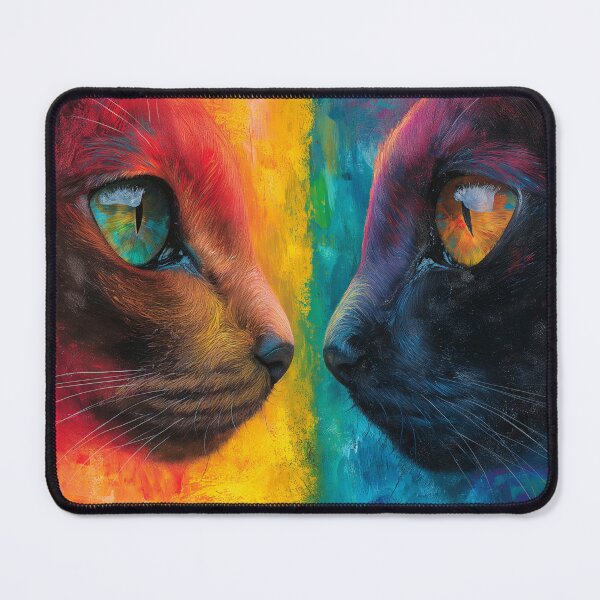 Item preview, Colorburst Cat Contemplation designed and sold by Catloaf Art.