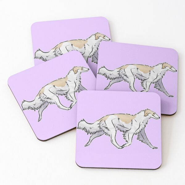 Item preview, Borzoi trottin’ (Cream & White) designed and sold by Sparklepupfaeri.