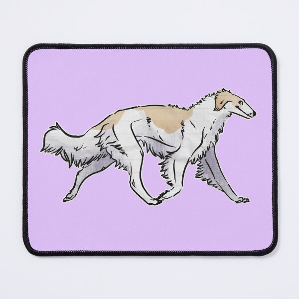 Item preview, Borzoi trottin’ (Cream & White) designed and sold by Sparklepupfaeri.