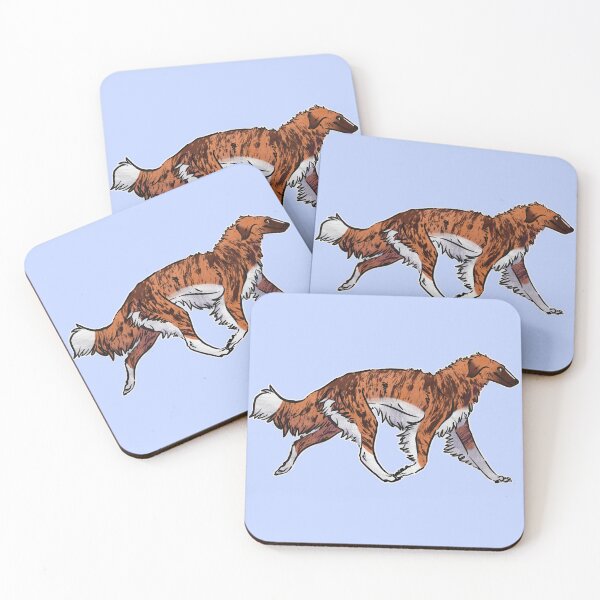Item preview, Borzoi trottin’ (Red Brindle) designed and sold by Sparklepupfaeri.