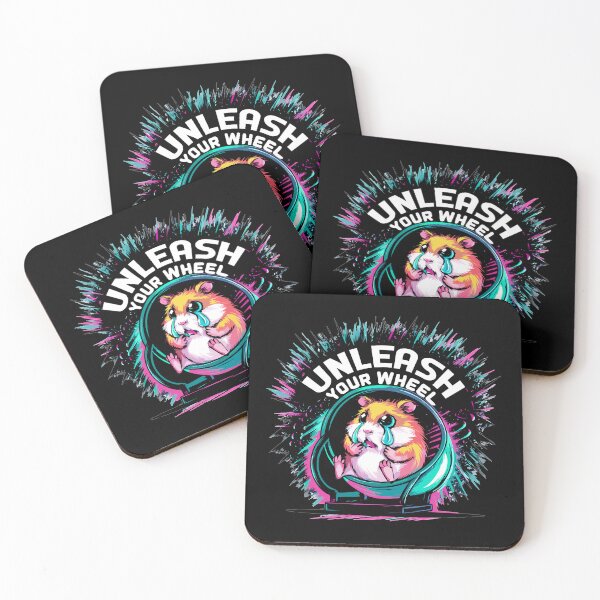 Item preview, Sad Hamster Hustle: Dynamic 'Unleash Your Wheel' Motivational Design designed and sold by FebricFusion.