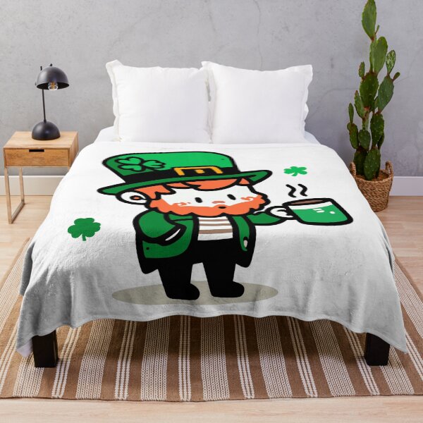 Item preview, Lindo Leprechaun Duende Tomando Café designed and sold by BluRockDesigns.