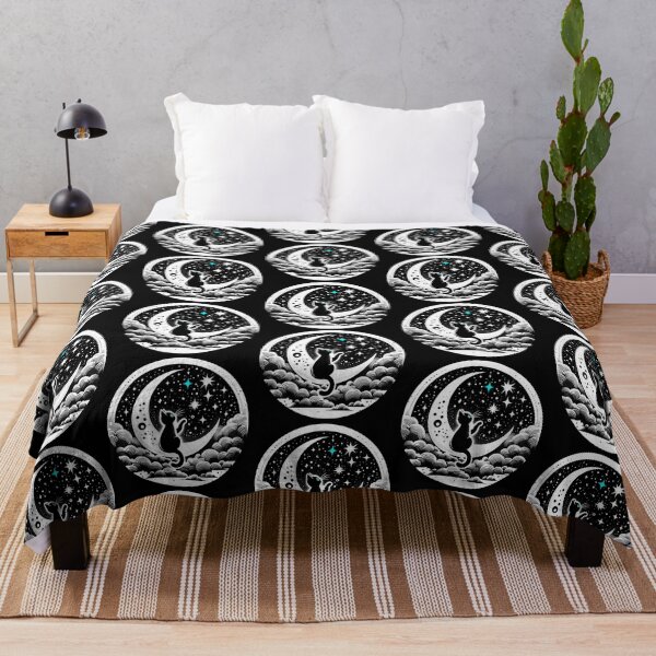 Item preview, KITTEN ON THE MOON - BLACK designed and sold by Marlon Oseguera.