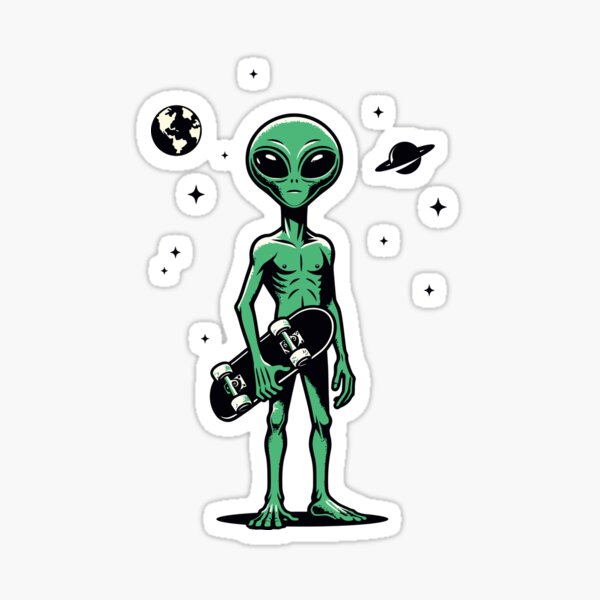 Item preview, Alien Skating  designed and sold by ArtBoyss.