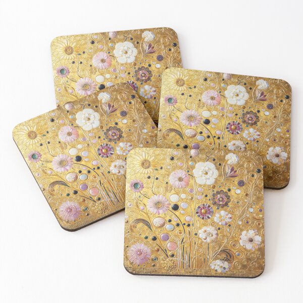 Aperçu de l'œuvre Jardin de fleurs d'or Klimt créée et vendue par maniacfitness.