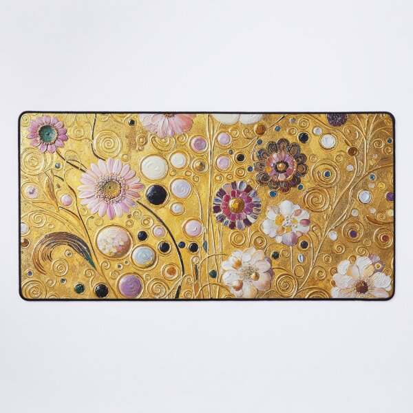 Aperçu de l'œuvre Jardin de fleurs d'or Klimt créée et vendue par maniacfitness.