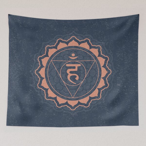 Item preview, Throat Chakra Mandala - Dusk + Coral designed and sold by Irene Estelle.